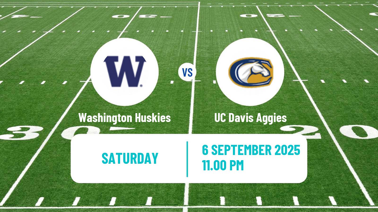 American football NCAA College Football Washington Huskies - UC Davis Aggies