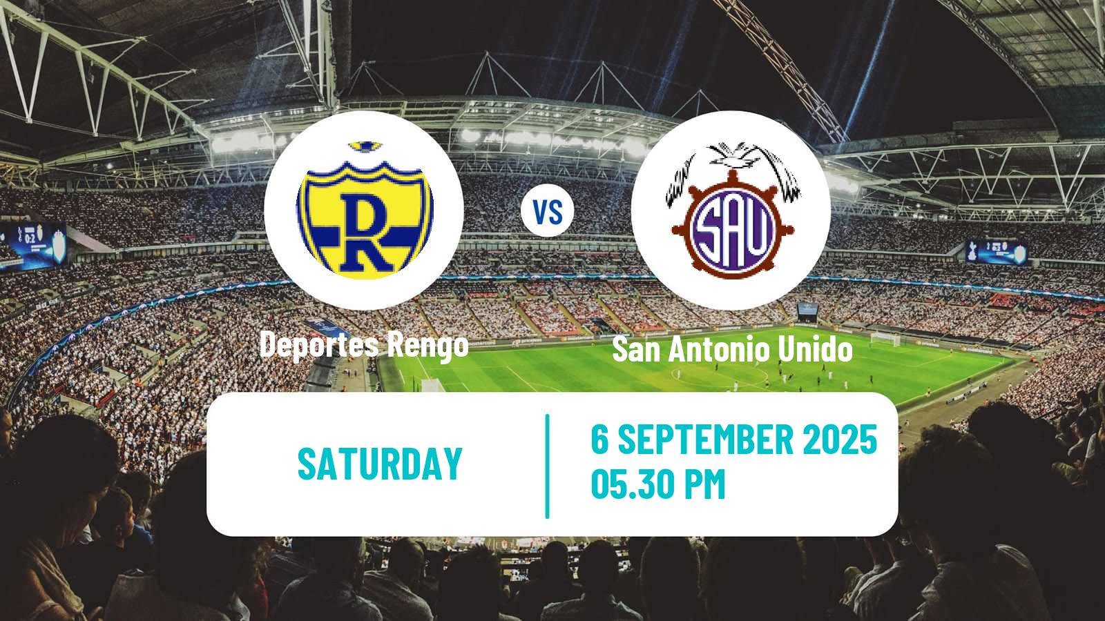 Soccer Chilean Segunda Division Deportes Rengo - San Antonio Unido