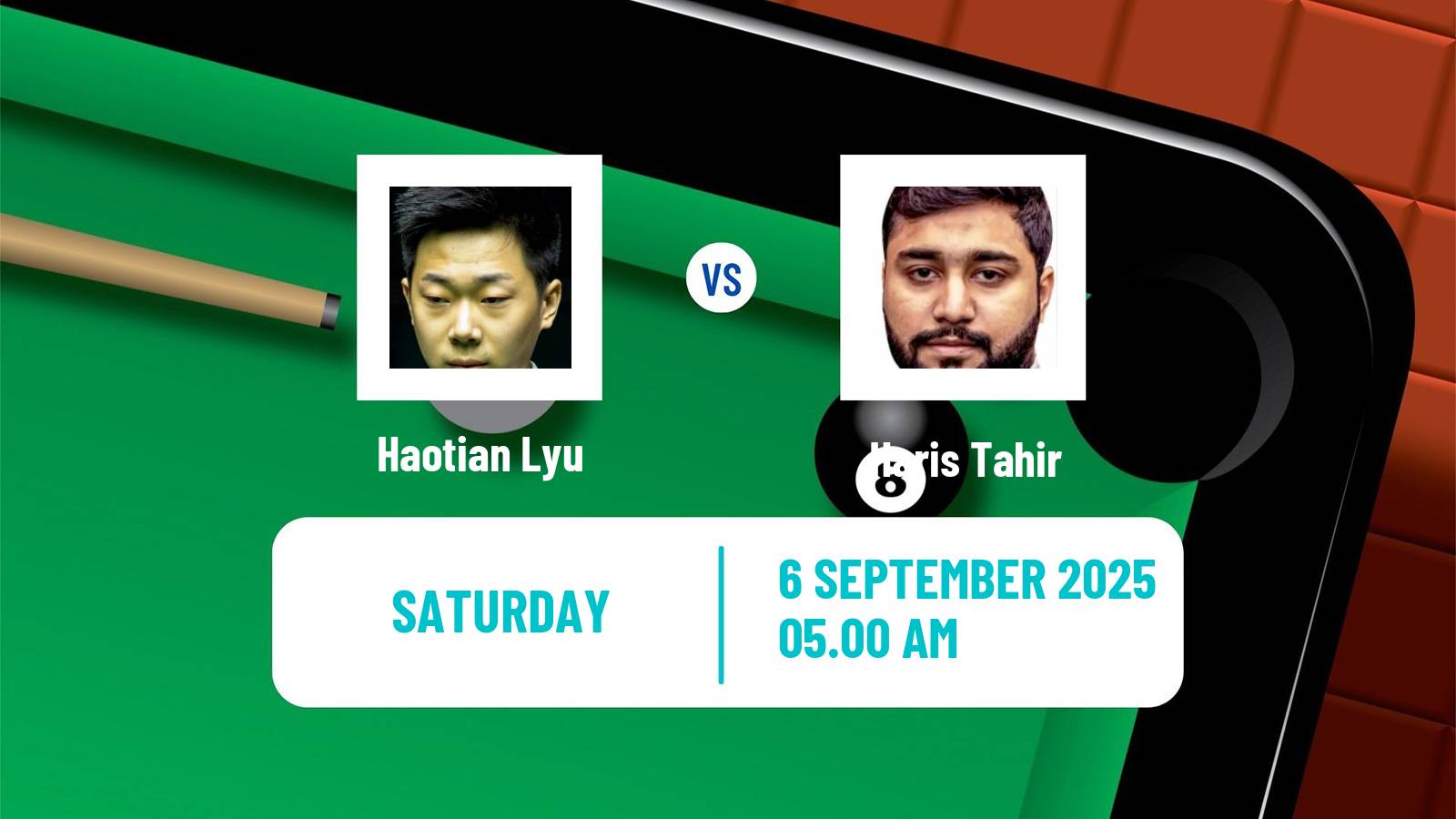 Snooker Northern Ireland Open Haotian Lyu - Haris Tahir