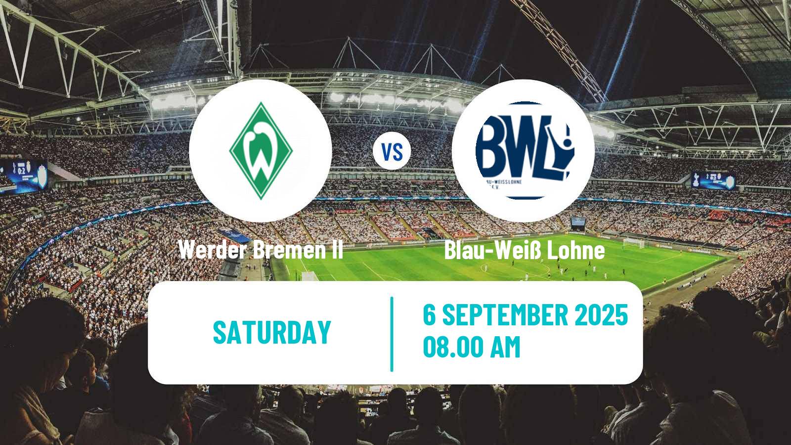 Soccer German Regionalliga North Werder Bremen II - Blau-Weiß Lohne