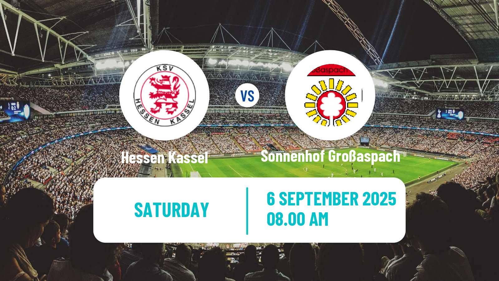 Soccer German Regionalliga Sudwest Hessen Kassel - Sonnenhof Großaspach