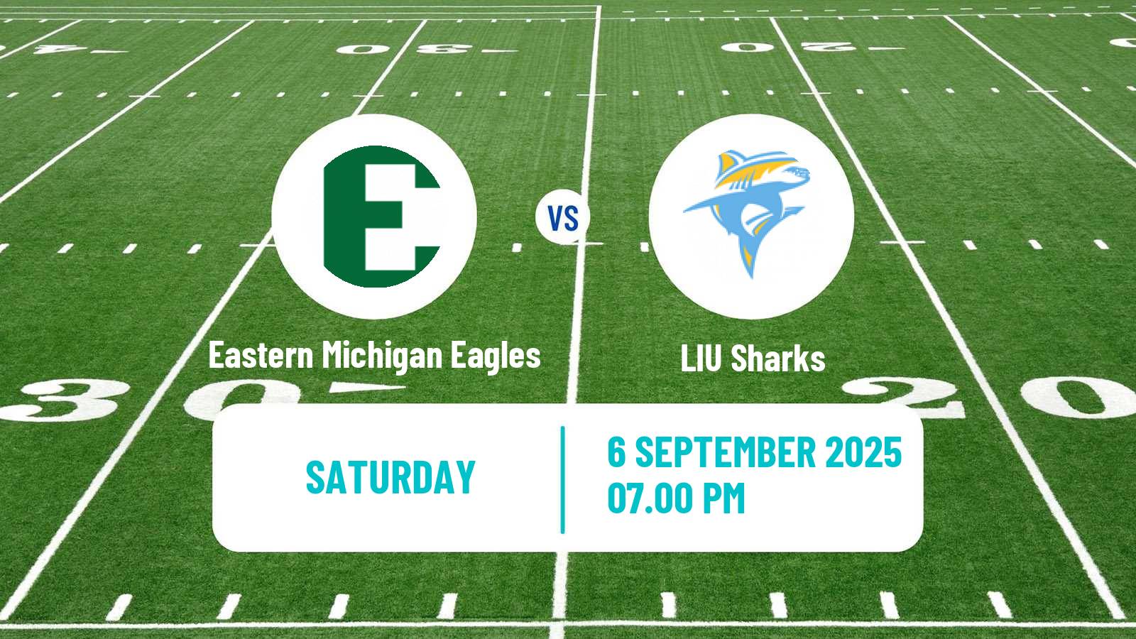 American football NCAA College Football Eastern Michigan Eagles - LIU Sharks