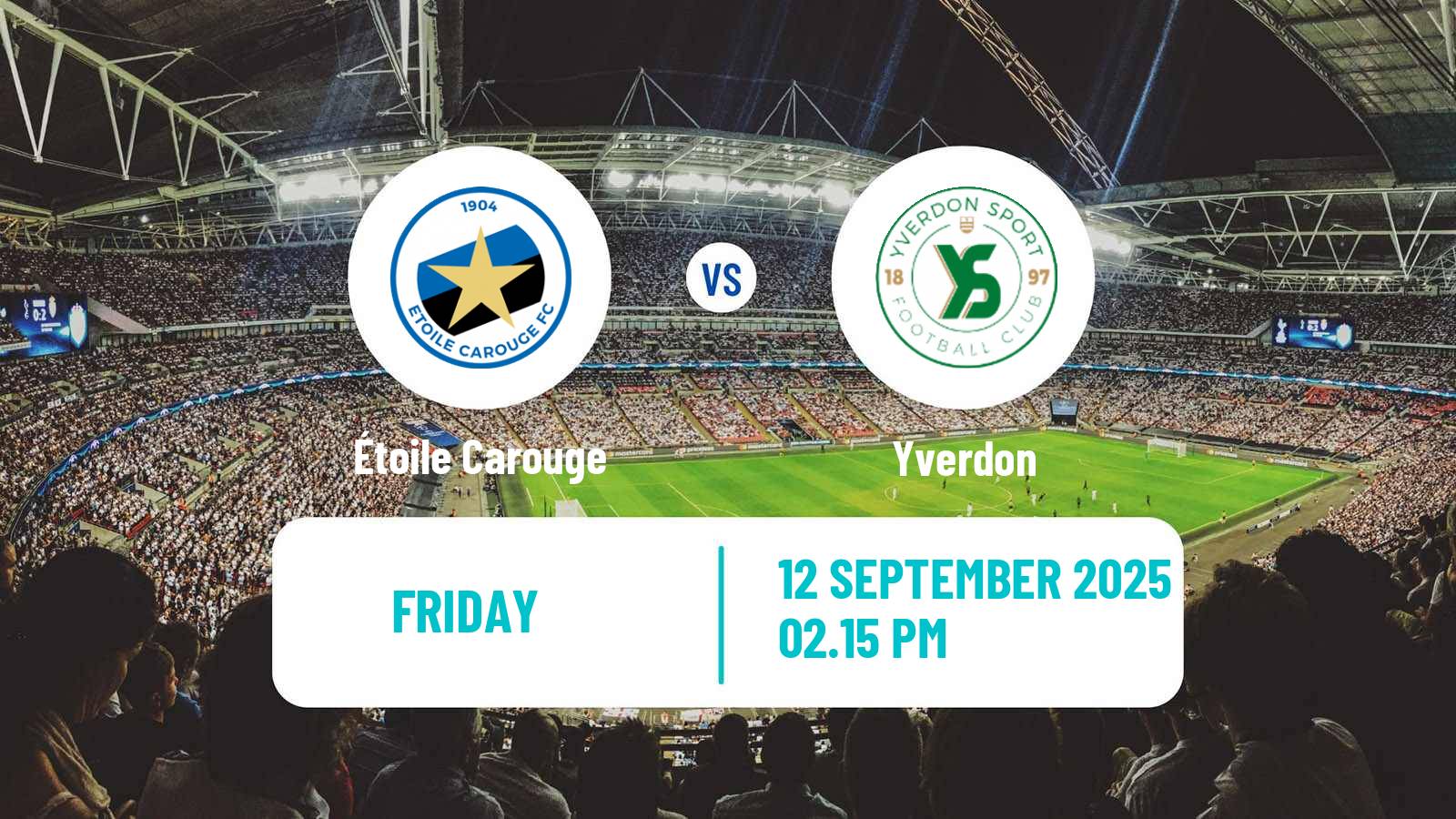 Soccer Swiss Challenge League Étoile Carouge - Yverdon