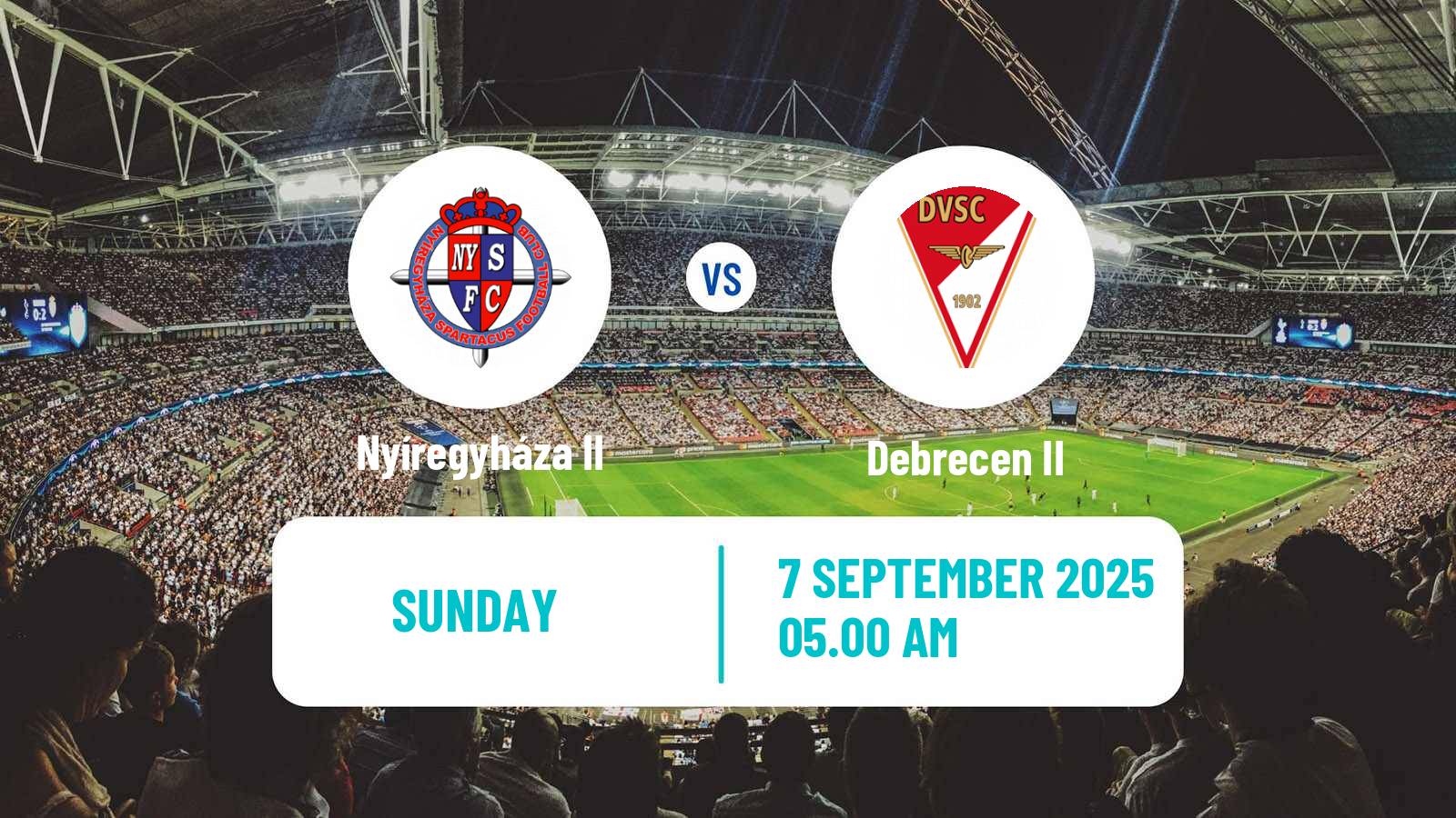 Soccer Hungarian NB III Northeast Nyíregyháza II - Debrecen II