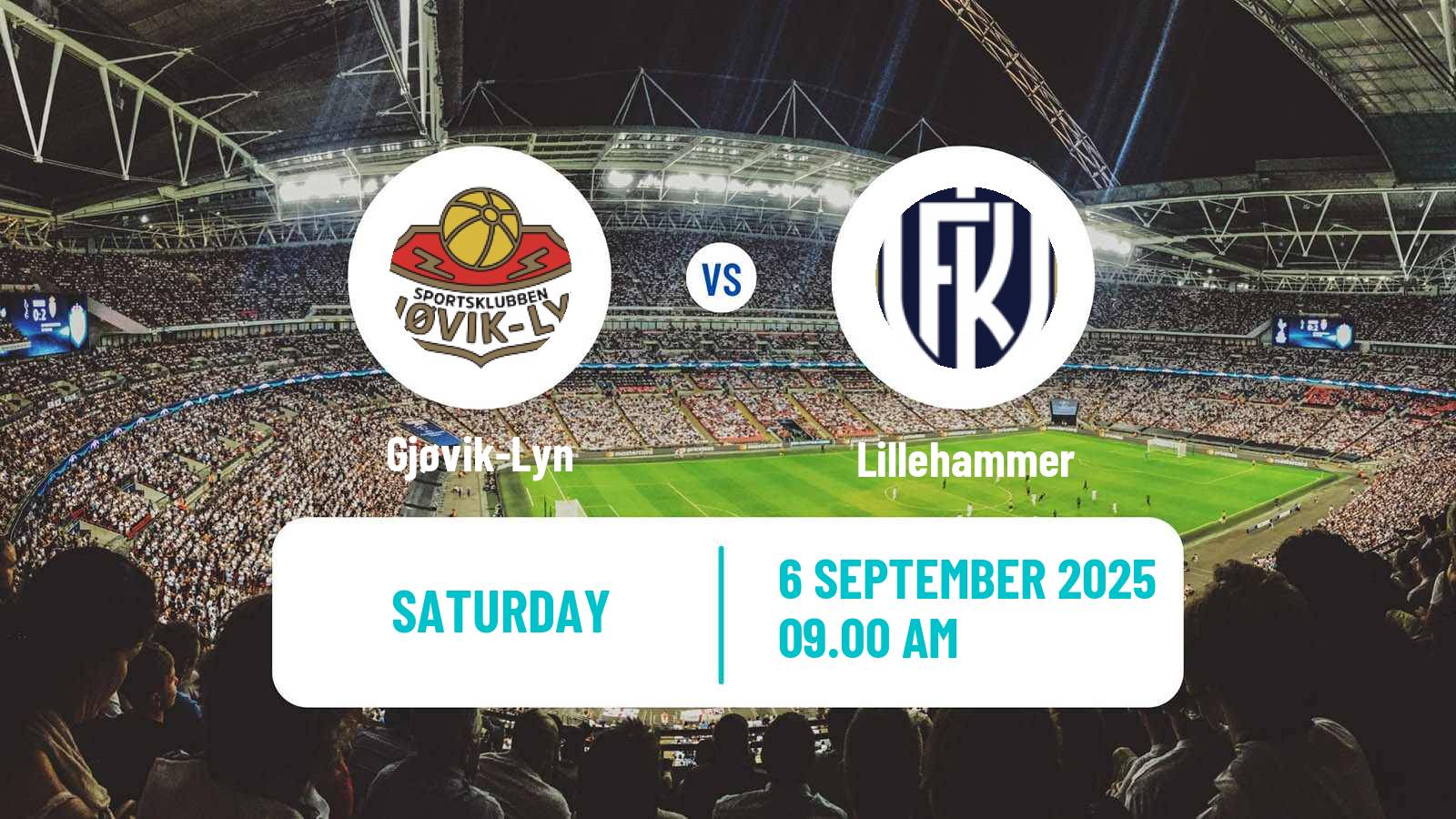 Soccer Norwegian Division 3 - Group 3 Gjøvik-Lyn - Lillehammer