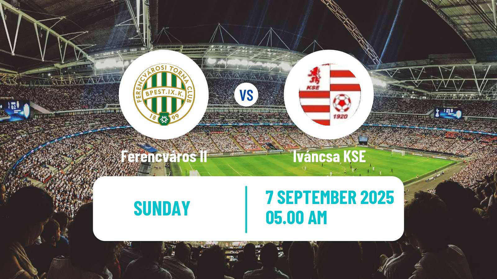 Soccer Hungarian NB III Southwest Ferencváros II - Iváncsa