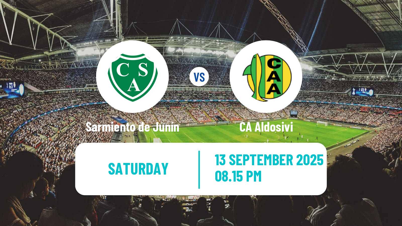 Soccer Argentinian Liga Profesional Sarmiento de Junín - Aldosivi