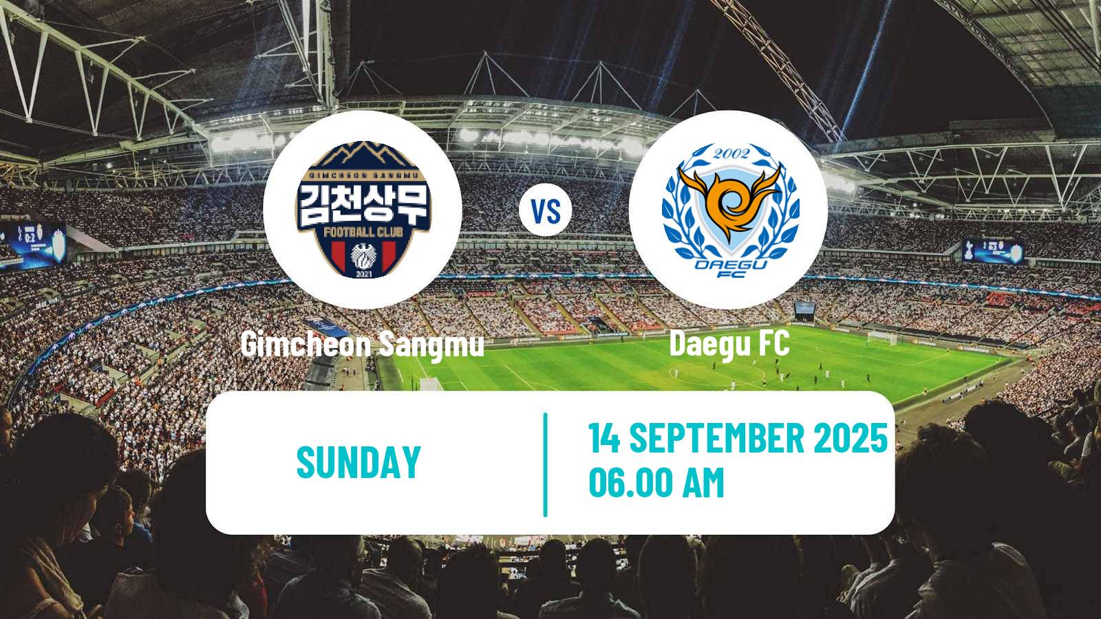 Soccer South Korean K-League 1 Gimcheon Sangmu - Daegu