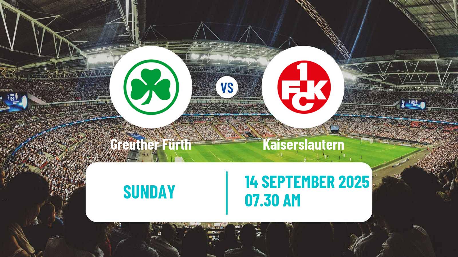 Soccer German 2 Bundesliga Greuther Fürth - Kaiserslautern