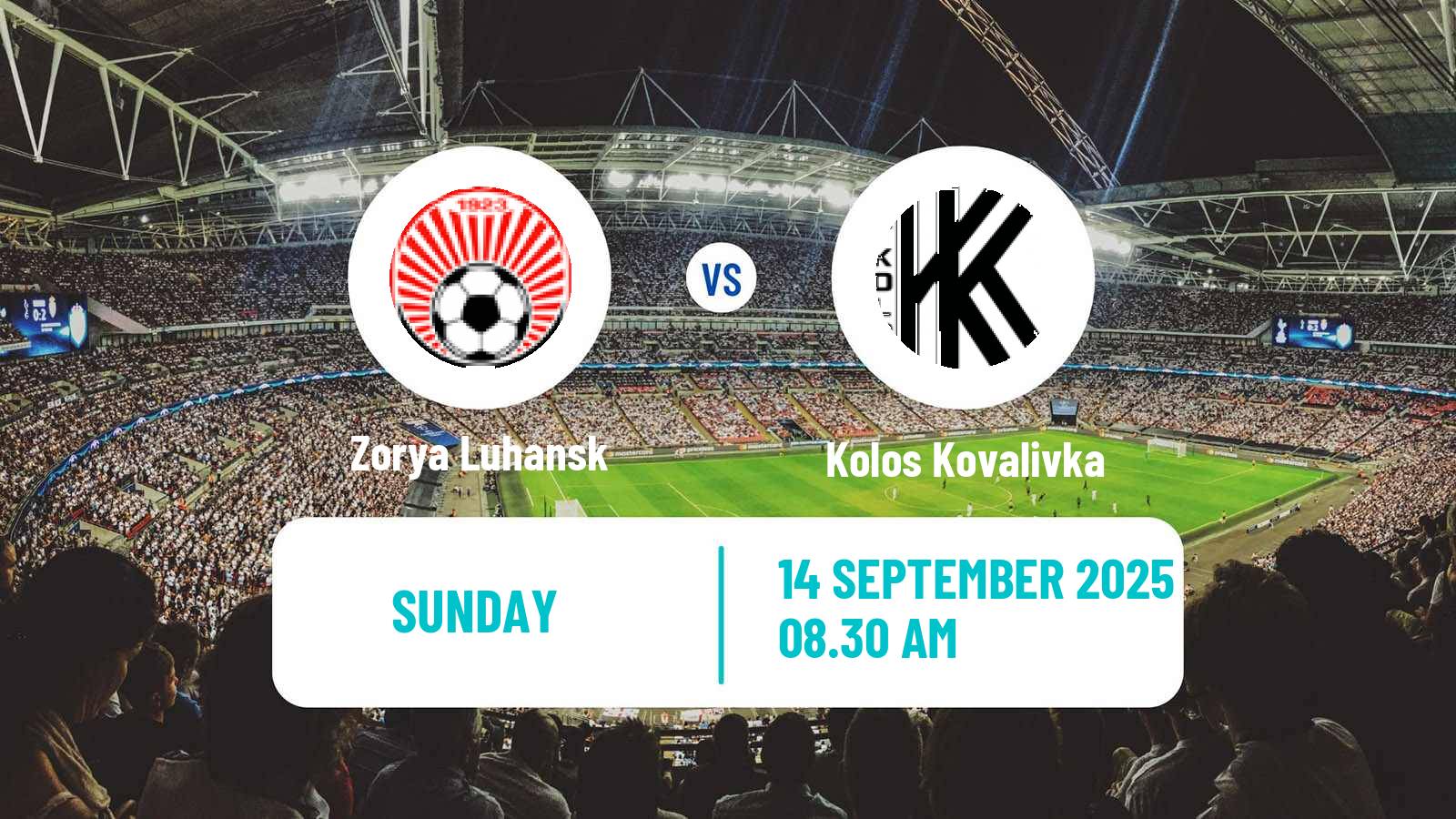 Soccer Ukrainian Premier League Zorya Luhansk - Kolos Kovalivka