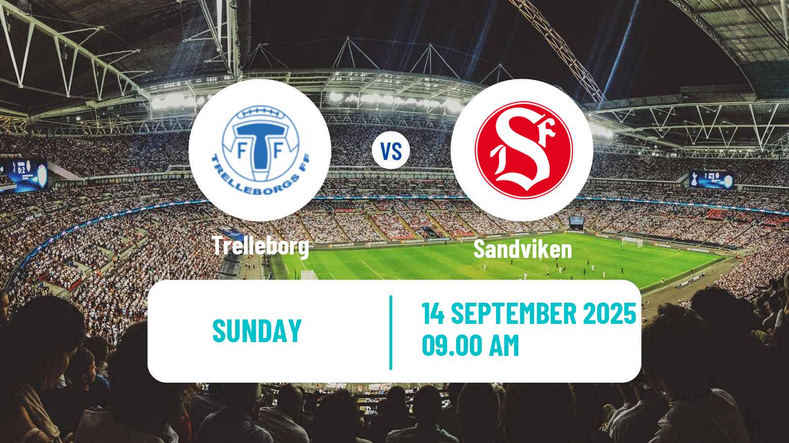 Soccer Swedish Superettan Trelleborg - Sandviken