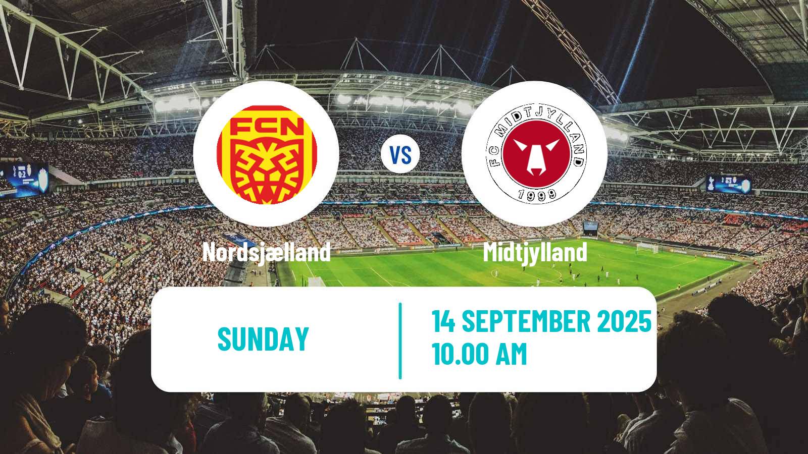 Soccer Danish Superliga Nordsjælland - Midtjylland