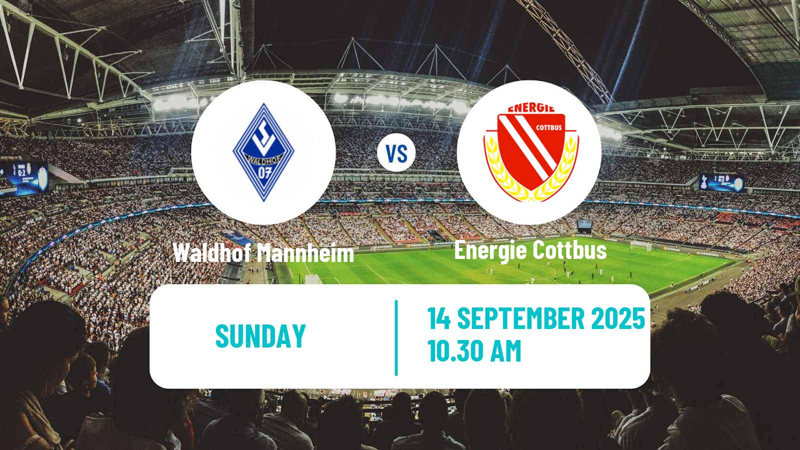 Soccer German 3 Bundesliga Waldhof Mannheim - Energie Cottbus