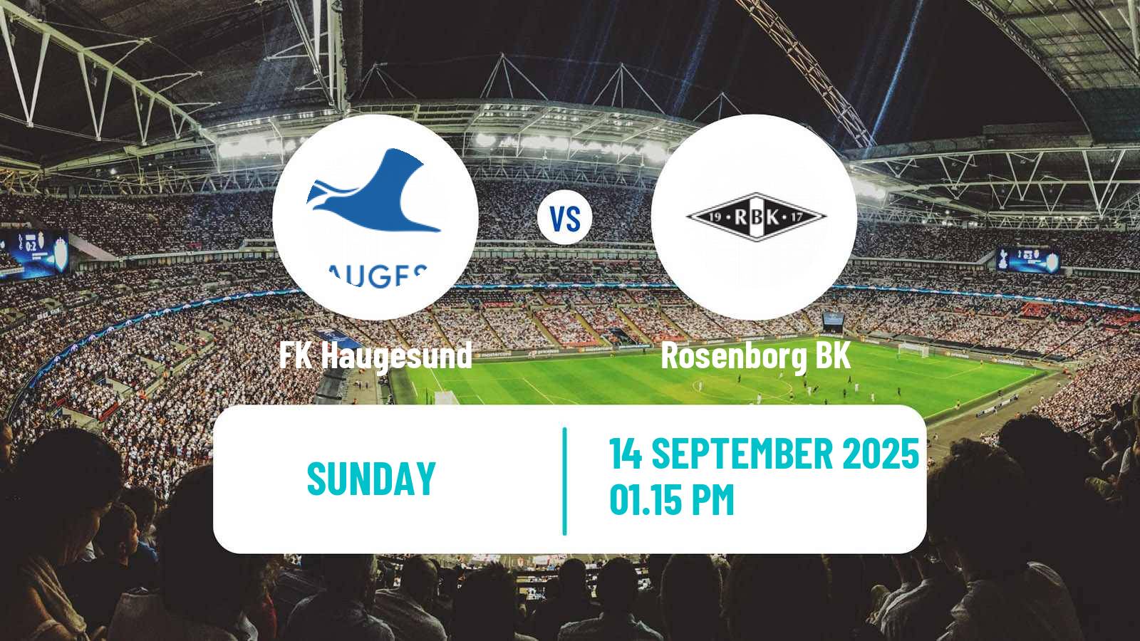 Soccer Norwegian Eliteserien Haugesund - Rosenborg