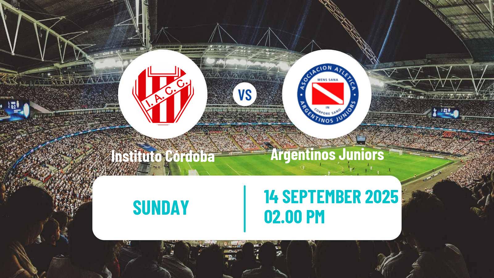 Soccer Argentinian Liga Profesional Instituto Córdoba - Argentinos Juniors