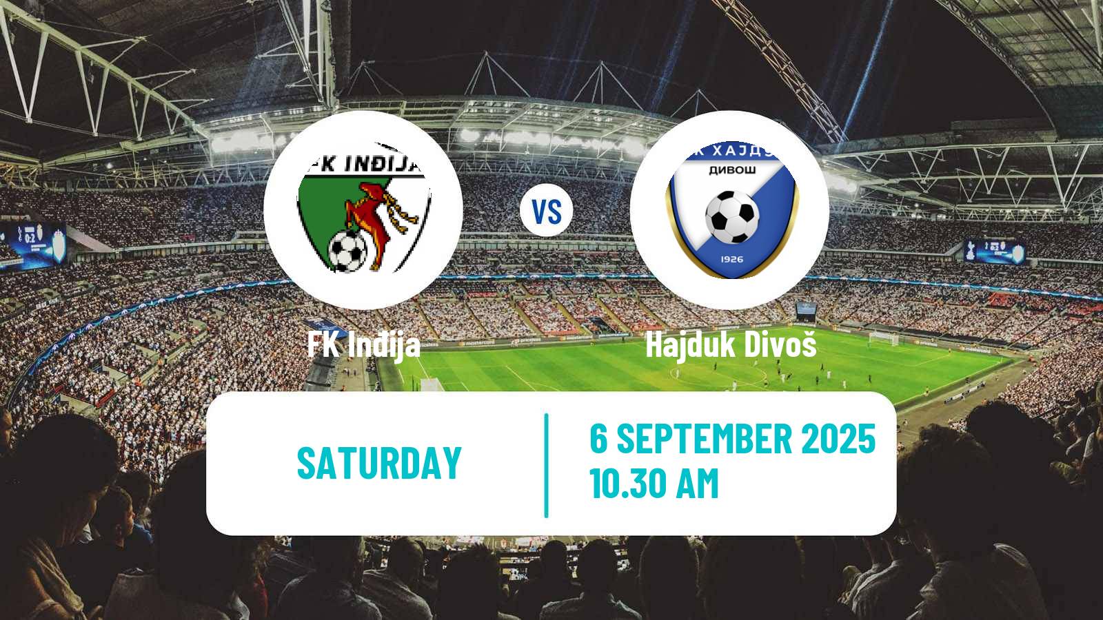 Soccer Serbian Srpska Liga - Vojvodina Inđija - Hajduk Divoš