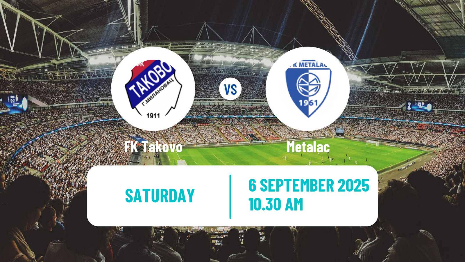 Soccer Serbian Srpska Liga - West Takovo - Metalac