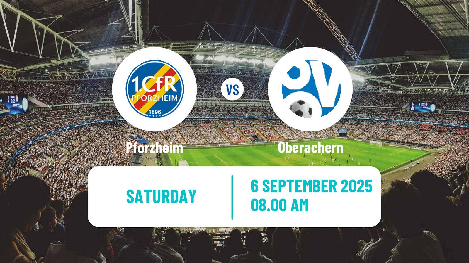 Soccer German Oberliga Baden-Württemberg Pforzheim - Oberachern