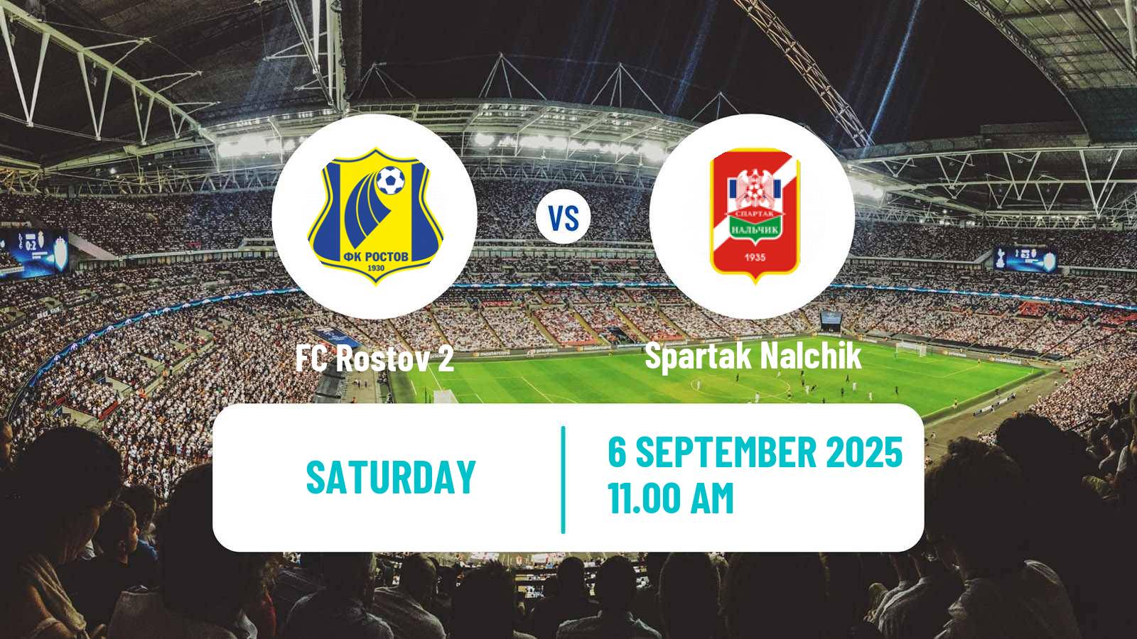 Soccer FNL 2 Division B Group 1 Rostov 2 - Spartak Nalchik