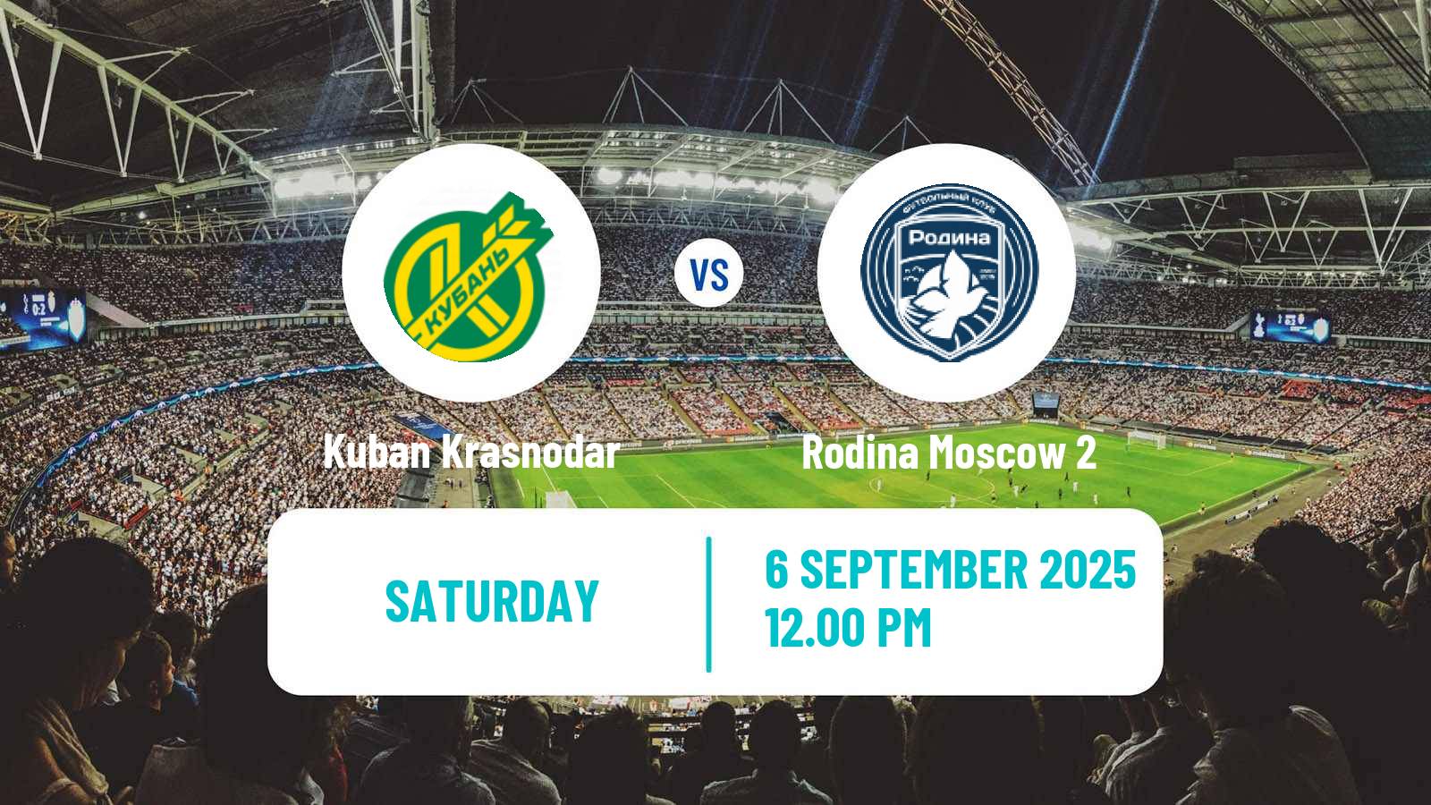 Soccer Russian FNL 2 Division A Silver Kuban Krasnodar - Rodina Moscow 2
