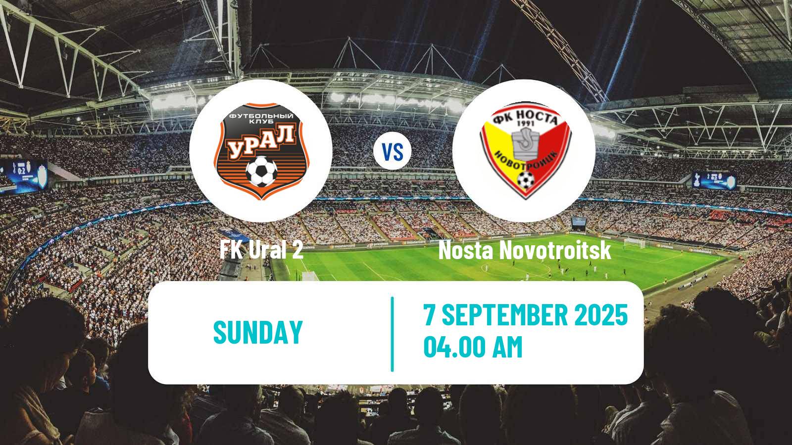 Soccer  FNL 2 Division B Group 4 Ural 2 - Nosta Novotroitsk