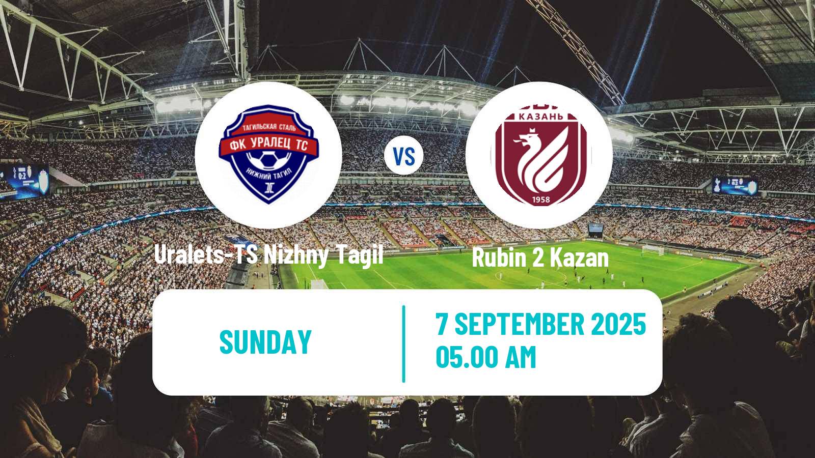 Soccer  FNL 2 Division B Group 4 Uralets-TS Nizhny Tagil - Rubin 2 Kazan