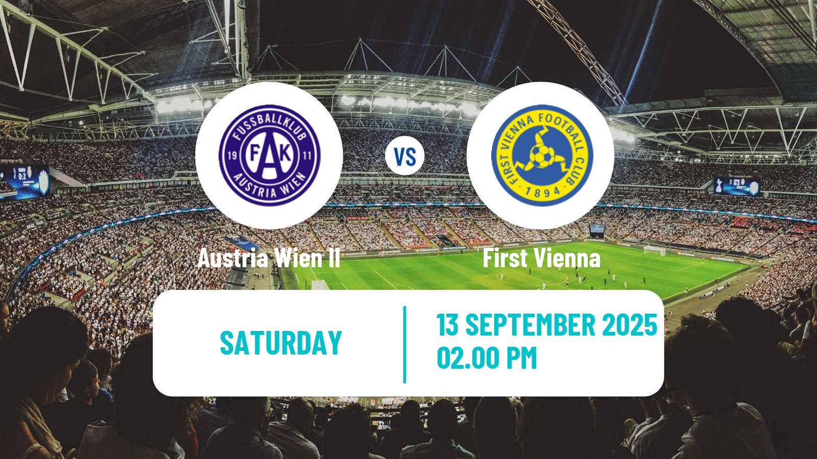 Soccer Austrian 2 Liga Austria Wien II - First Vienna