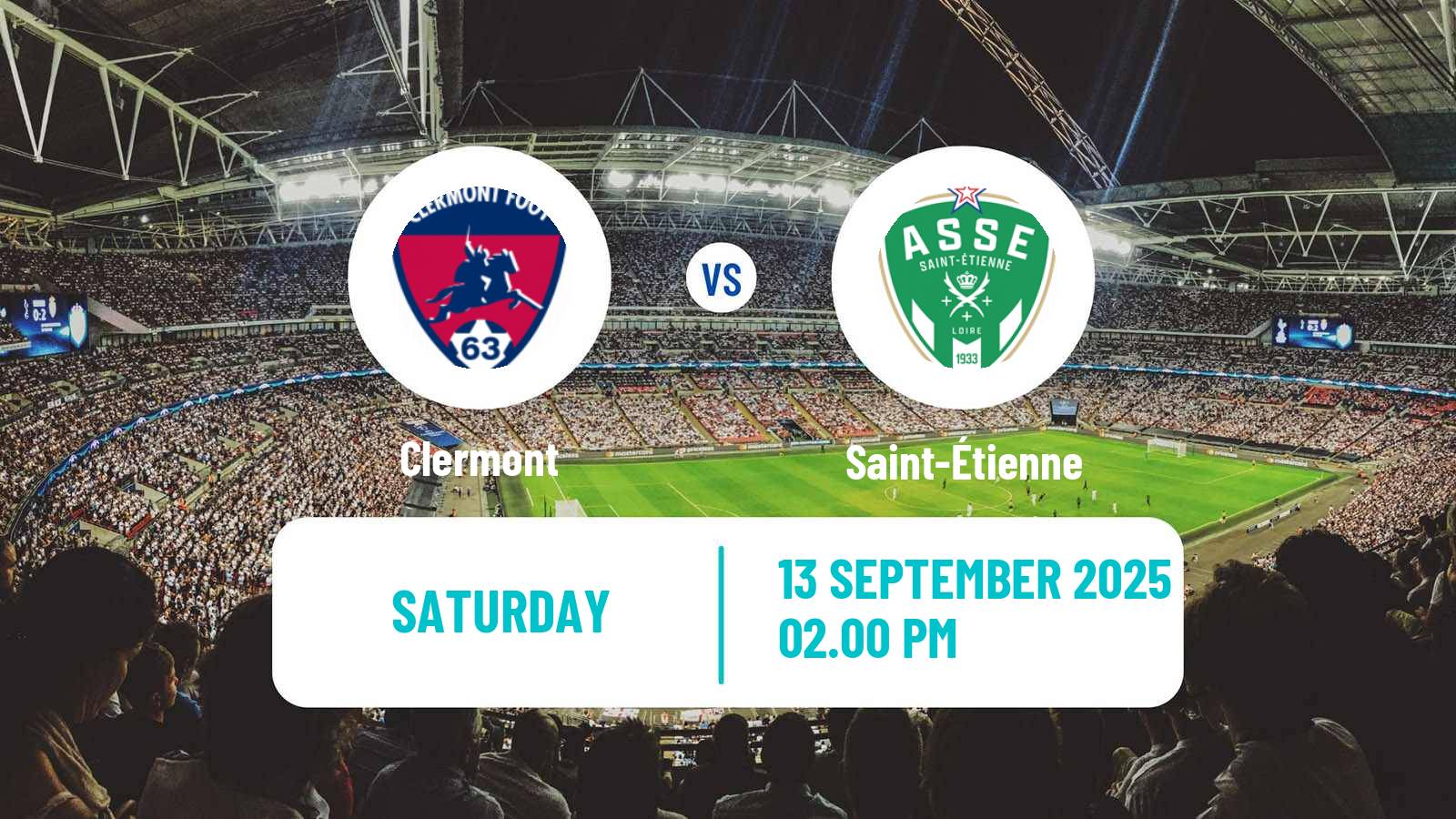 Soccer French Ligue 2 Clermont - Saint-Étienne