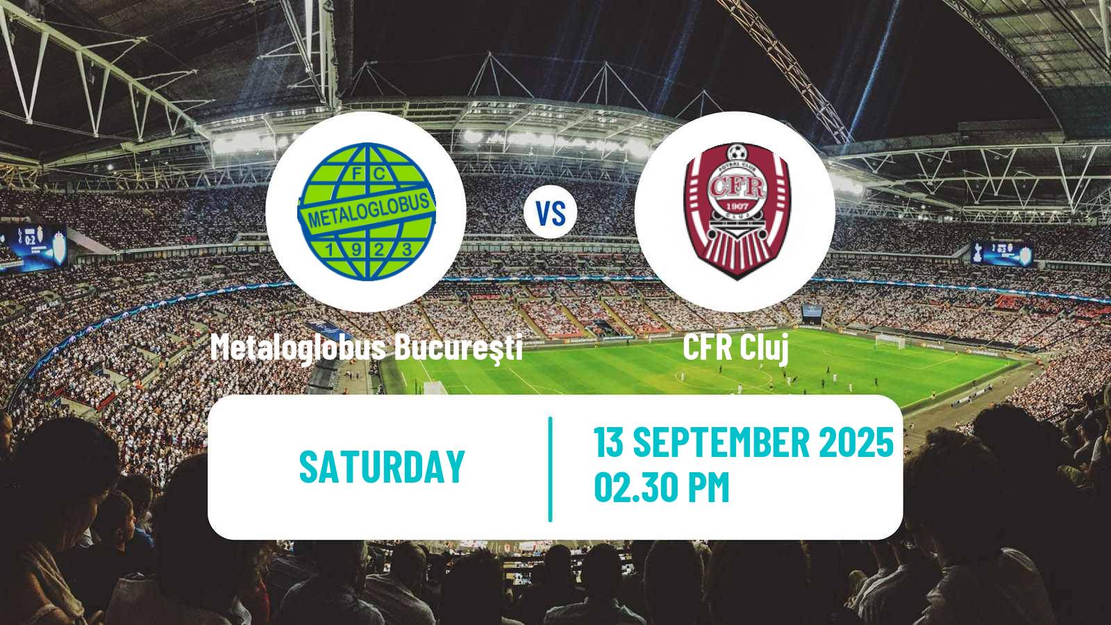 Soccer Romanian Liga 1 Metaloglobus Bucureşti - CFR Cluj