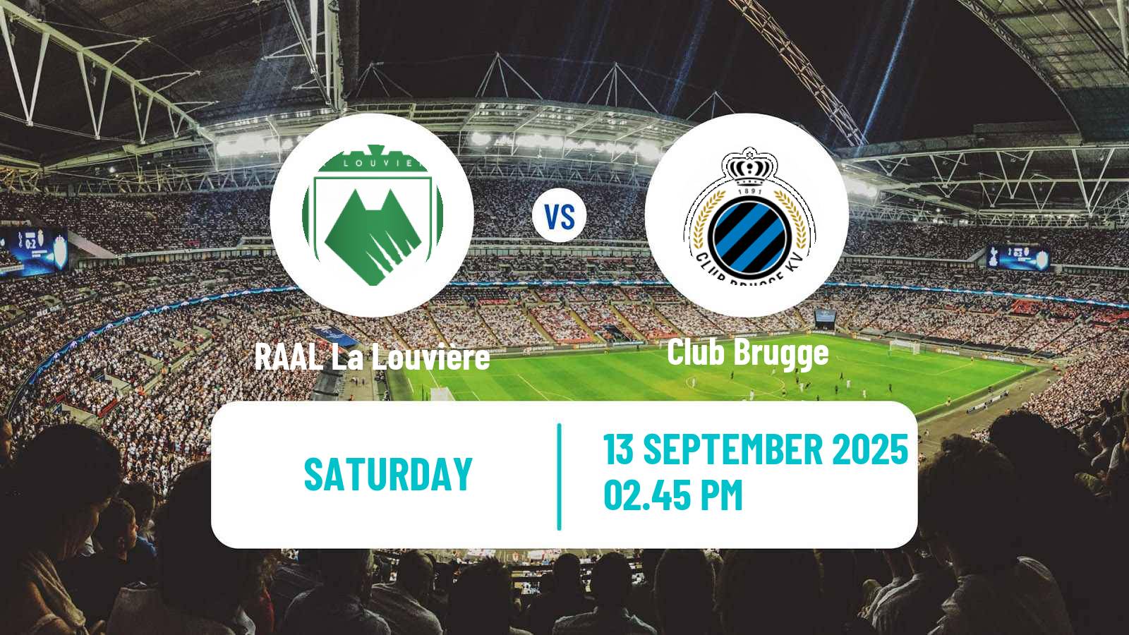Soccer Belgian Jupiler Pro League RAAL La Louvière - Club Brugge