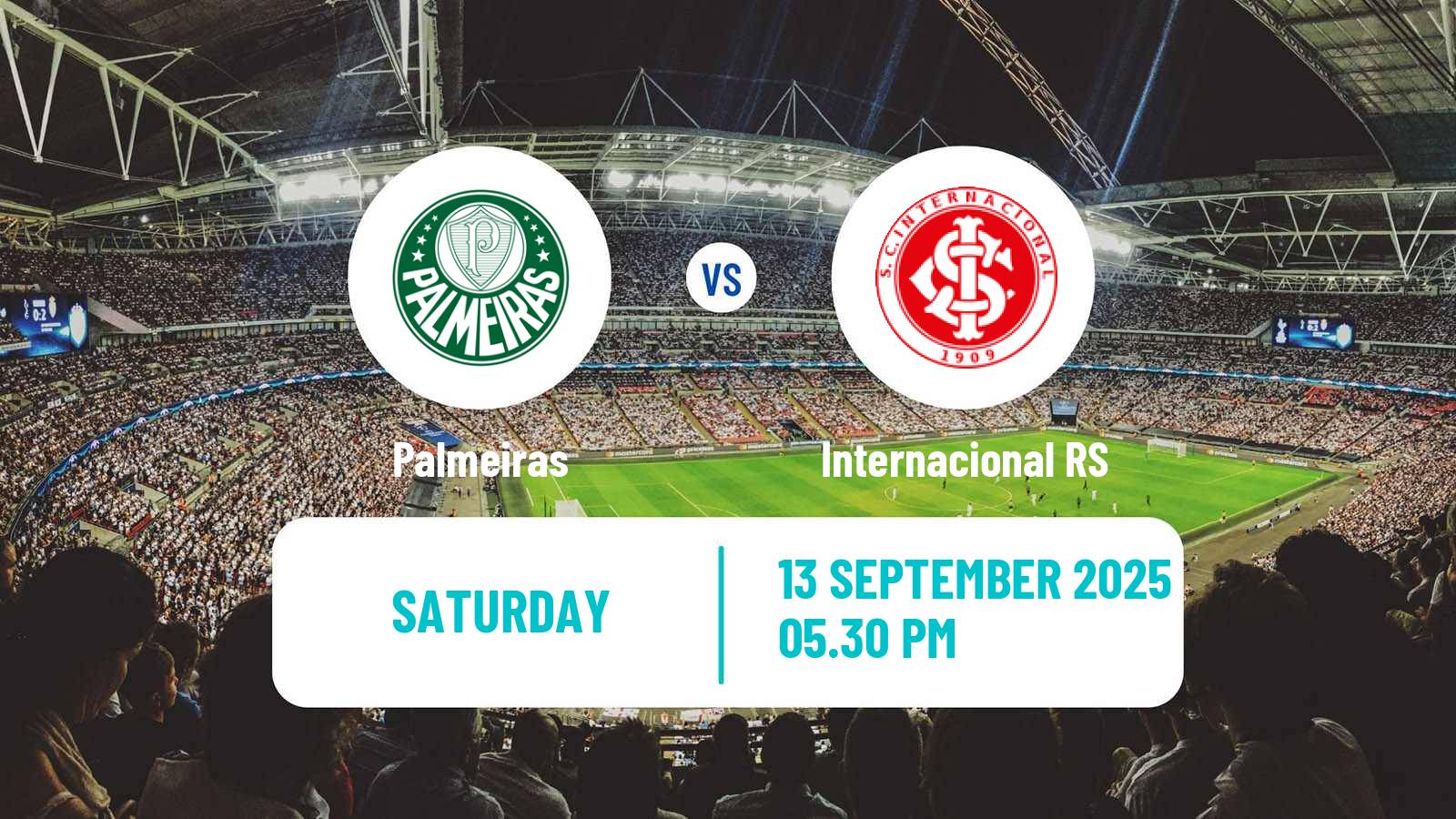 Soccer Brazilian Serie A Palmeiras - Internacional RS