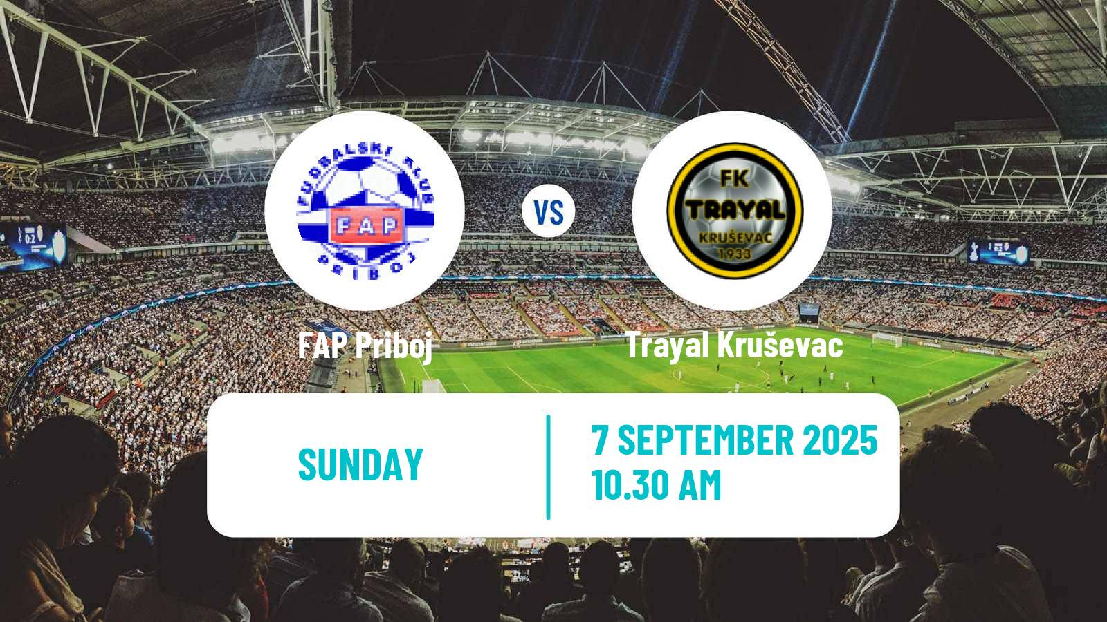 Soccer Serbian Prva Liga FAP Priboj - Trayal Kruševac