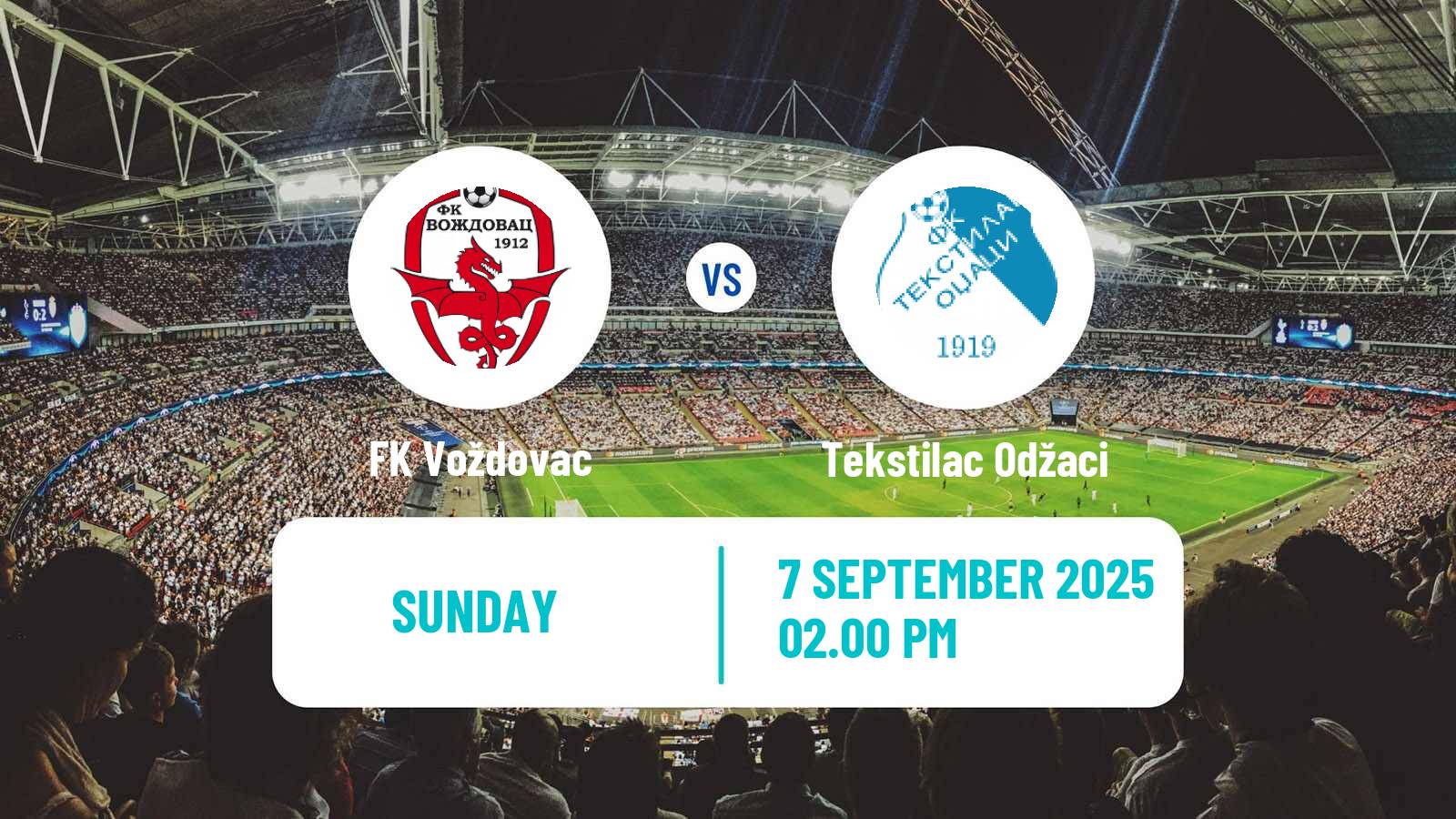 Soccer Serbian Prva Liga Voždovac - Tekstilac Odžaci