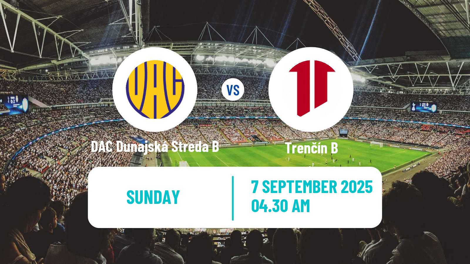 Soccer Slovak 3 Liga West DAC Dunajská Streda B - Trenčín B