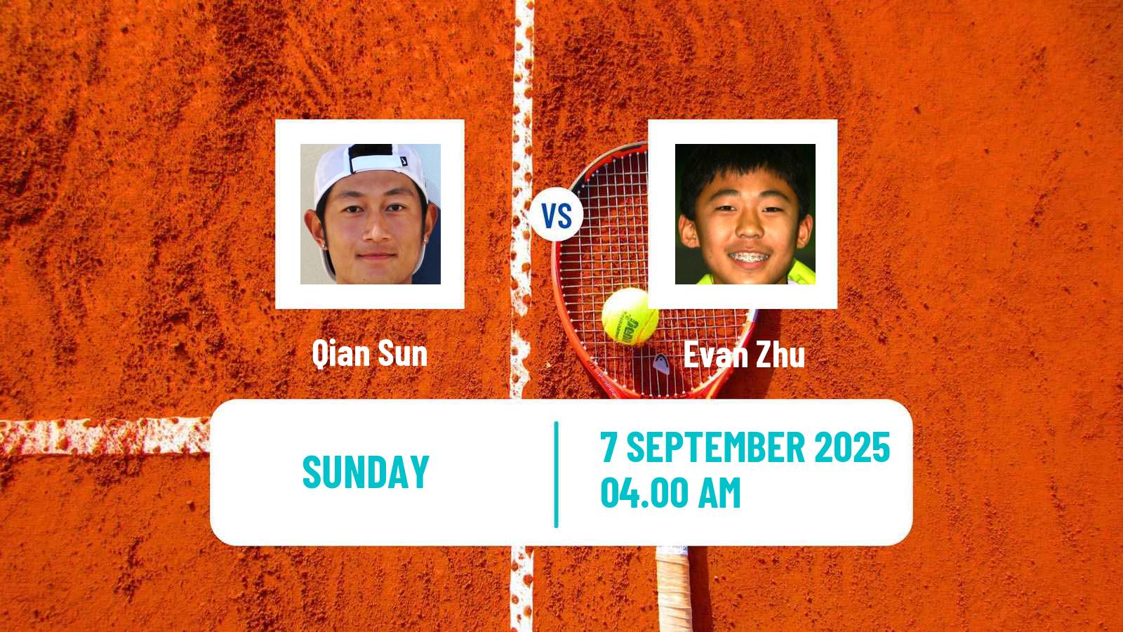 Tennis Guangzhou 2 Challenger Men Qian Sun - Evan Zhu