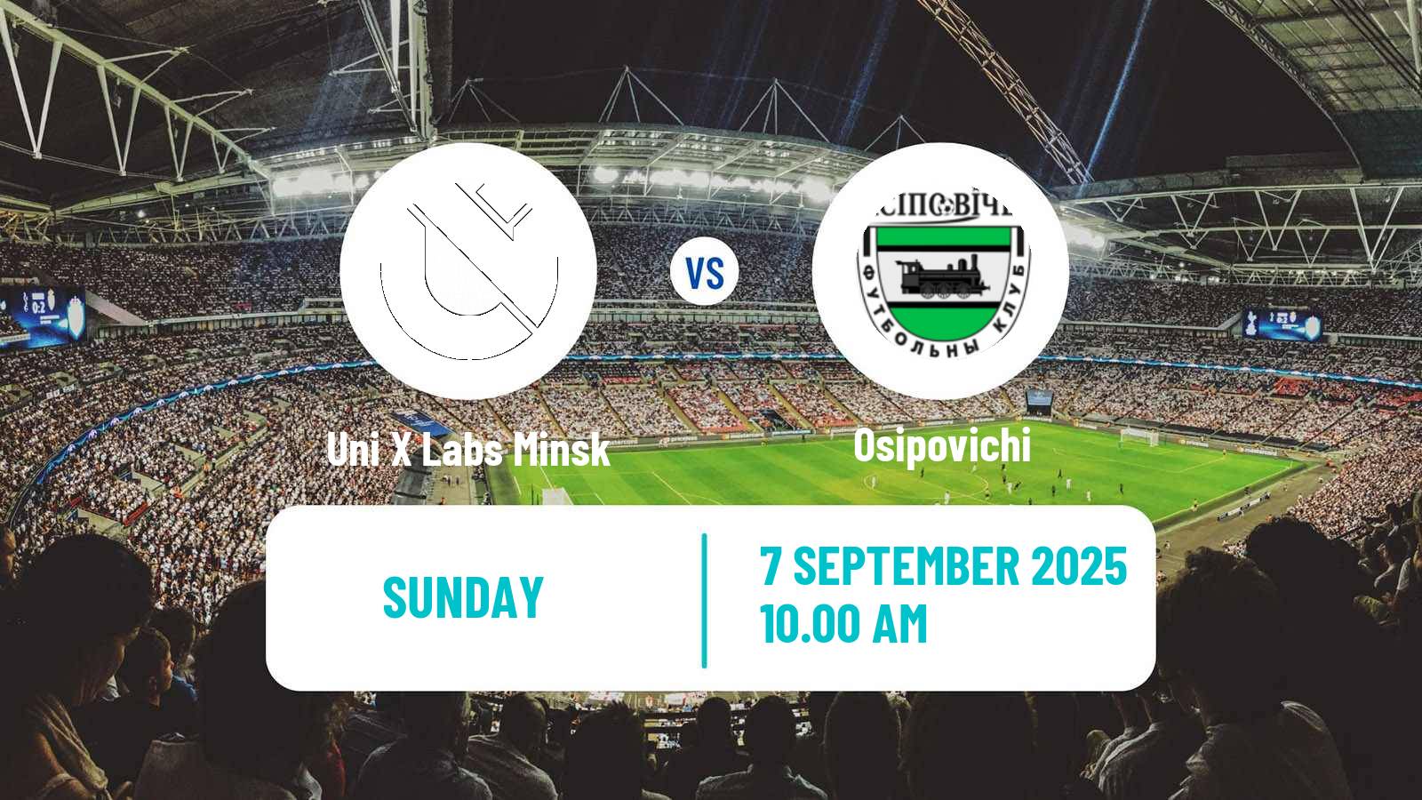 Soccer Belarusian Pershaya Liga Uni X Labs Minsk - Osipovichi