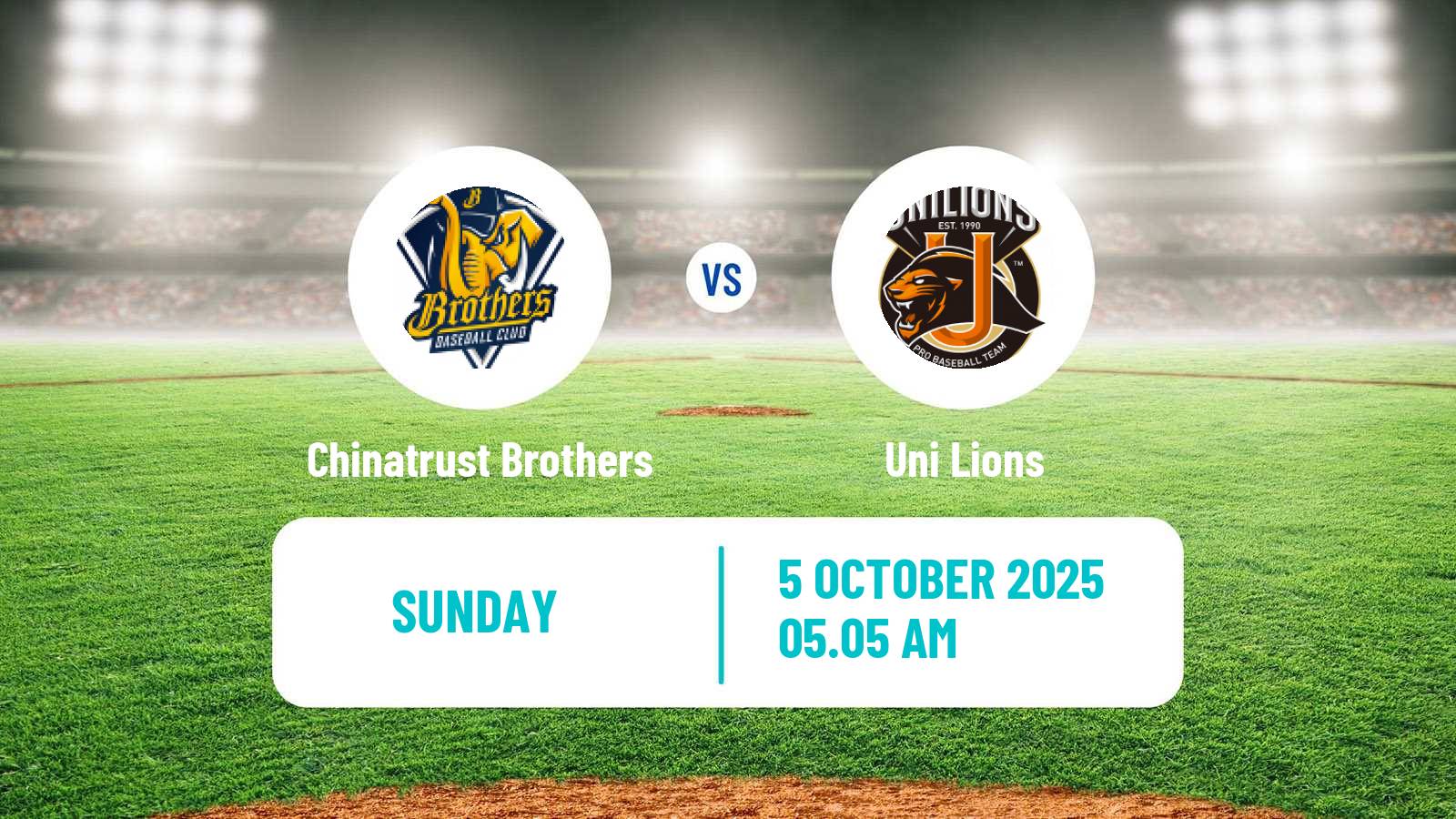Baseball Taiwan CPBL Chinatrust Brothers - Uni Lions