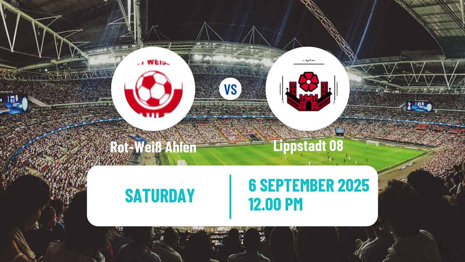 Soccer German Oberliga Westfalen Rot-Weiß Ahlen - Lippstadt 08