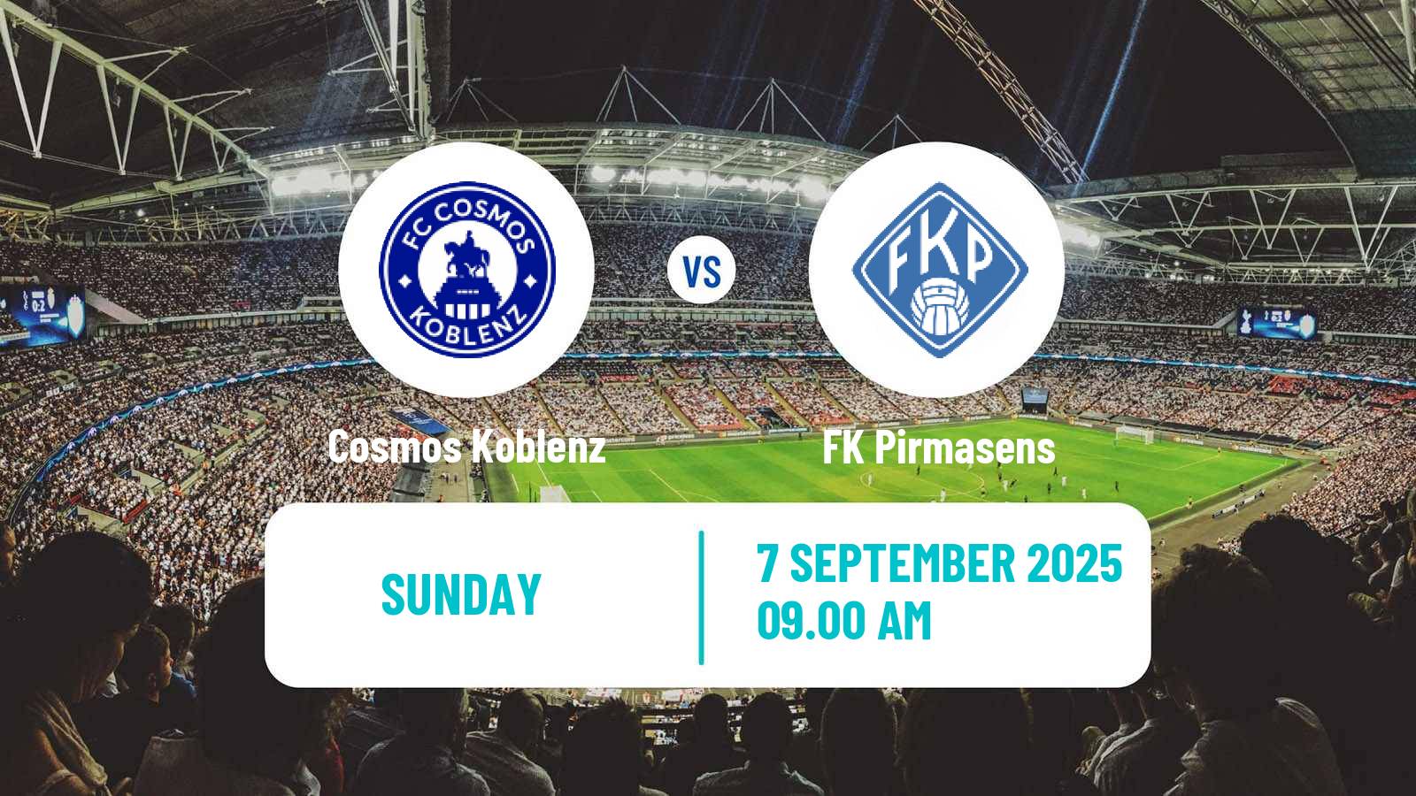 Soccer German Oberliga Rheinland-Pfalz/Saar Cosmos Koblenz - Pirmasens