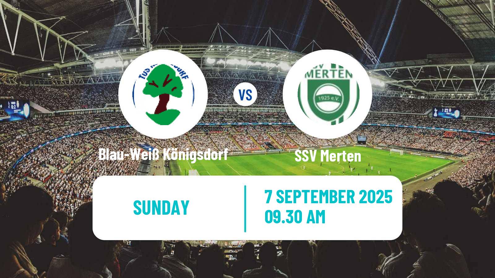 Soccer German Oberliga Mittelrhein Blau-Weiß Königsdorf - Merten