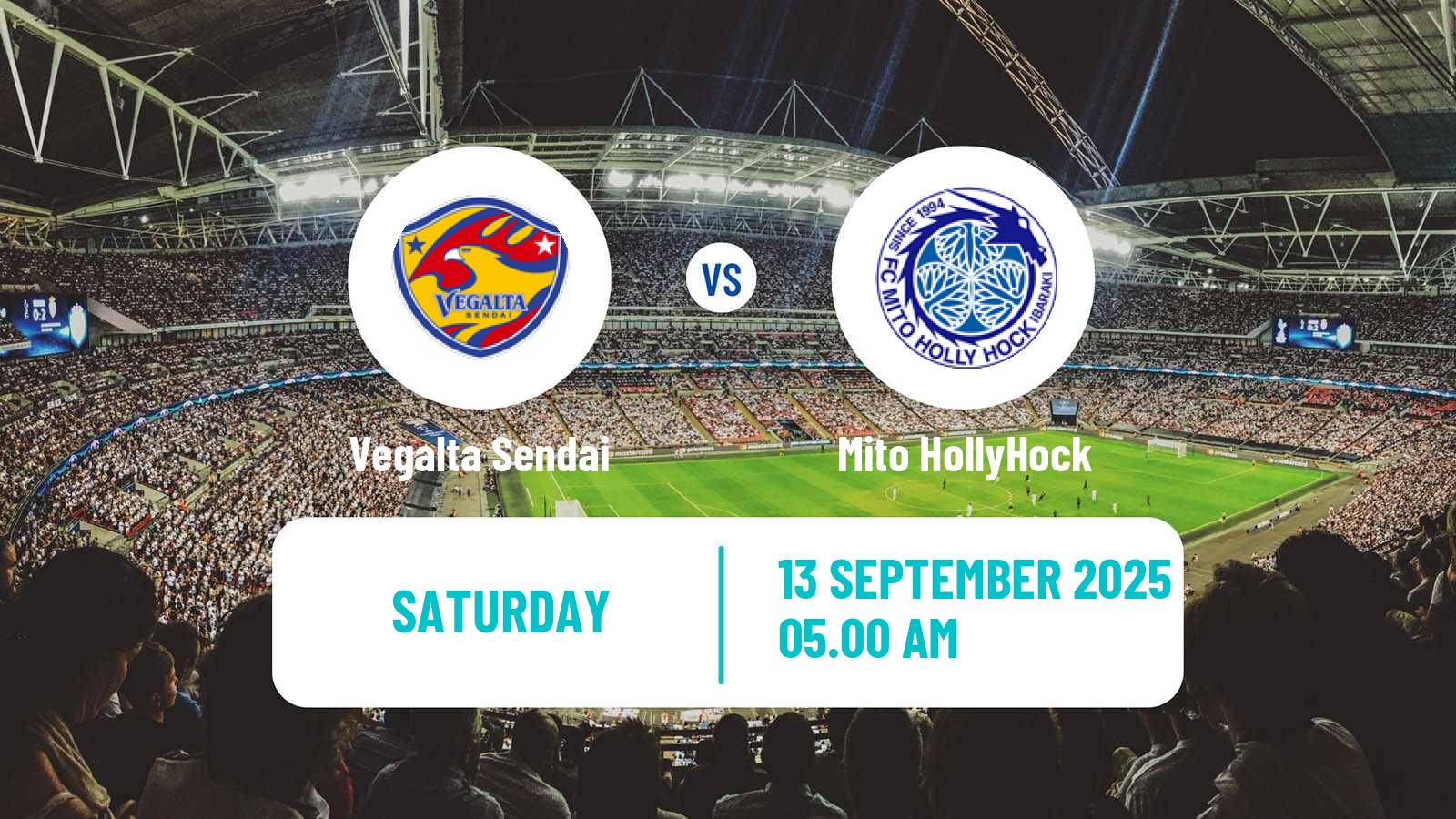 Soccer Japan J2 League Vegalta Sendai - Mito HollyHock