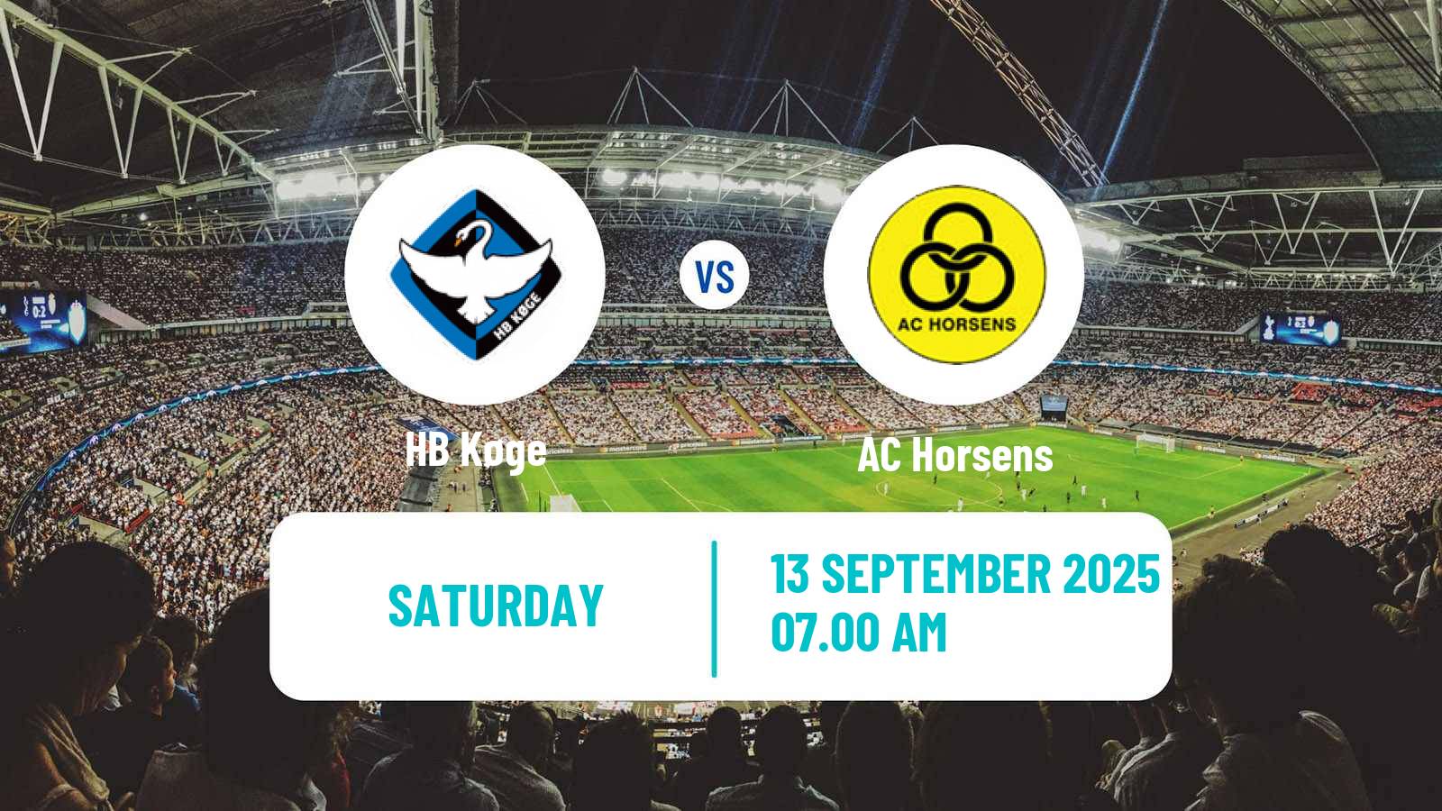 Soccer Danish 1 Division HB Køge - Horsens