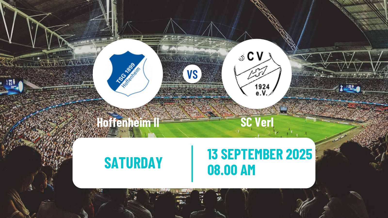 Soccer German 3 Bundesliga Hoffenheim II - Verl