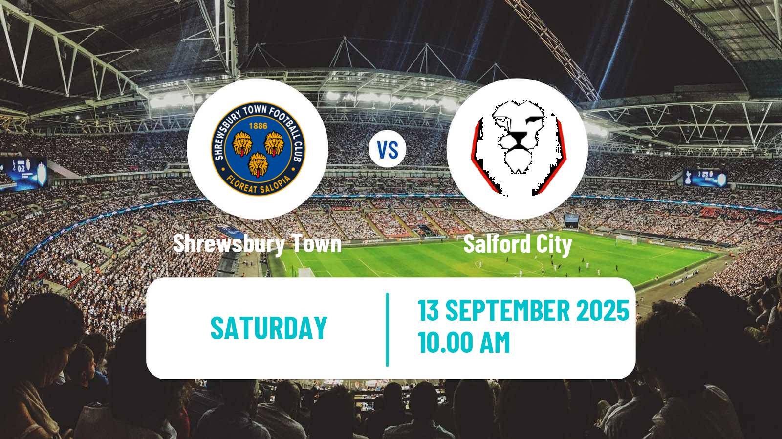 Soccer English League Two Shrewsbury Town - Salford City