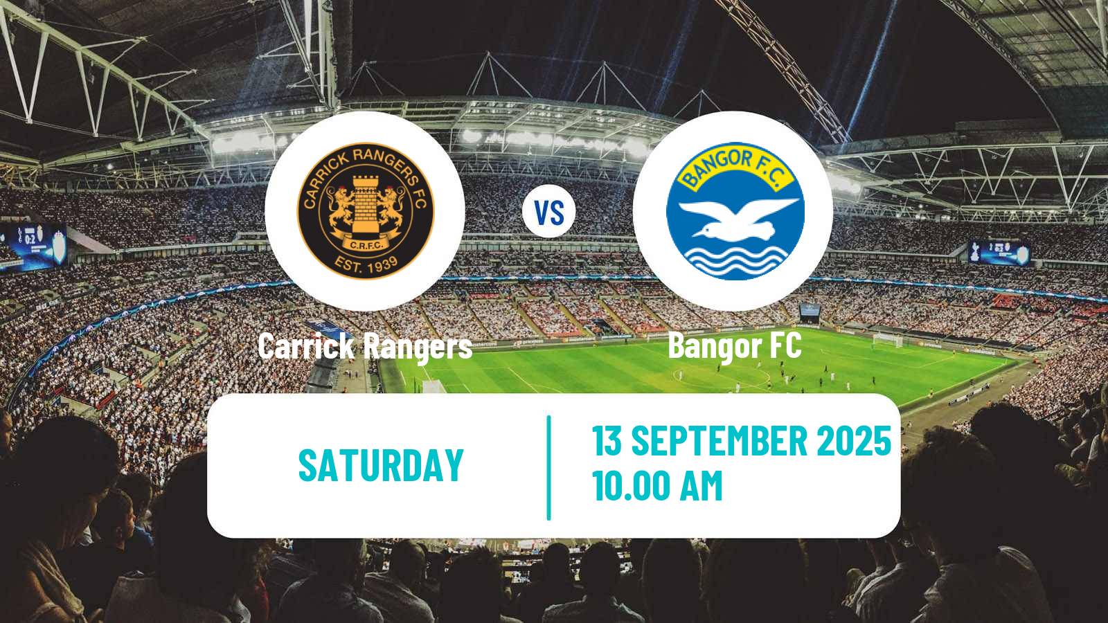 Soccer Northern Irish Premiership Carrick Rangers - Bangor