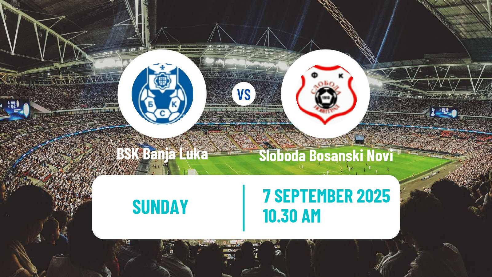 Soccer Bosnian Prva Liga RS BSK Banja Luka - Sloboda Bosanski Novi