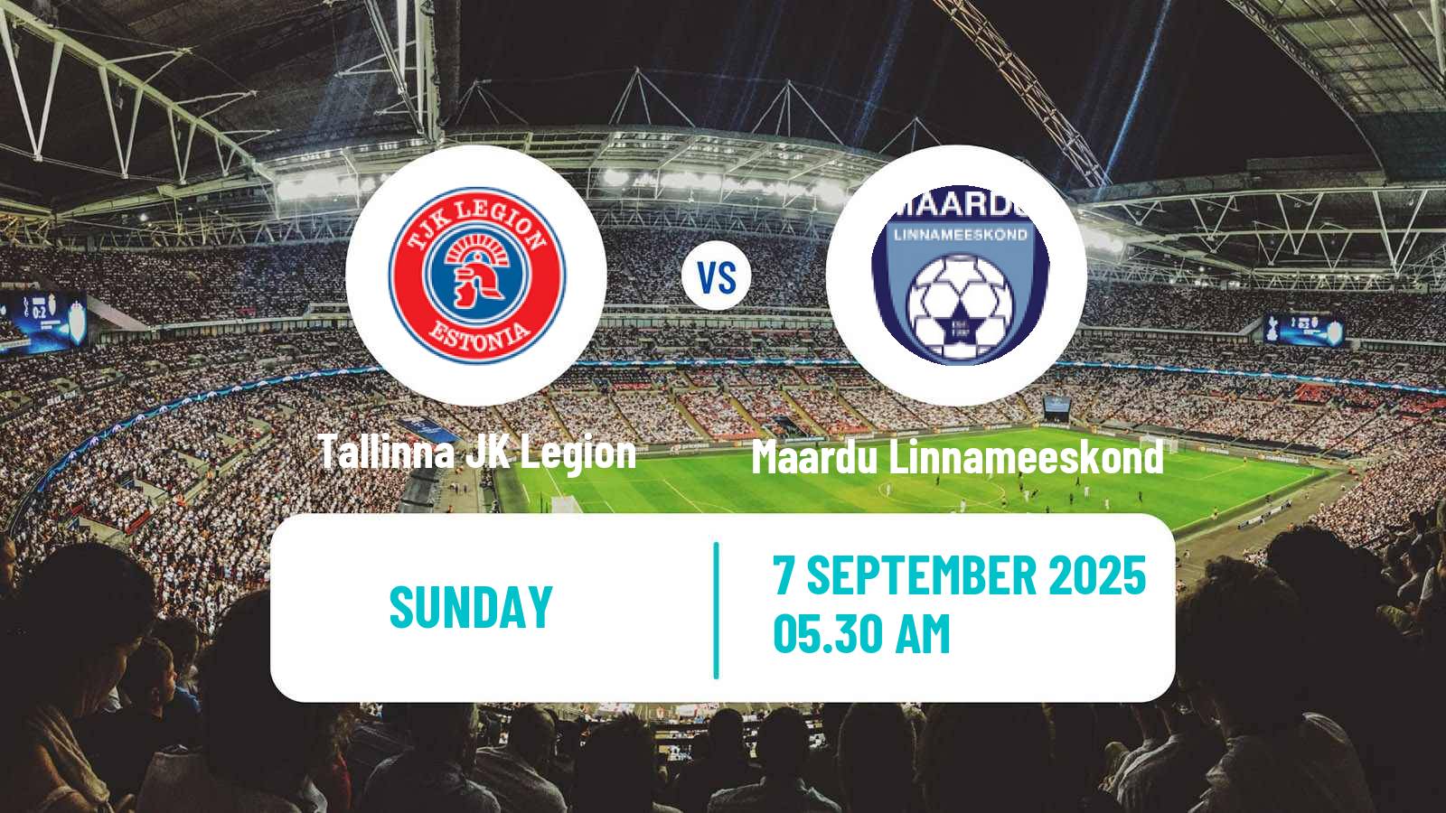 Soccer Estonian Esiliiga B Tallinna JK Legion - Maardu Linnameeskond