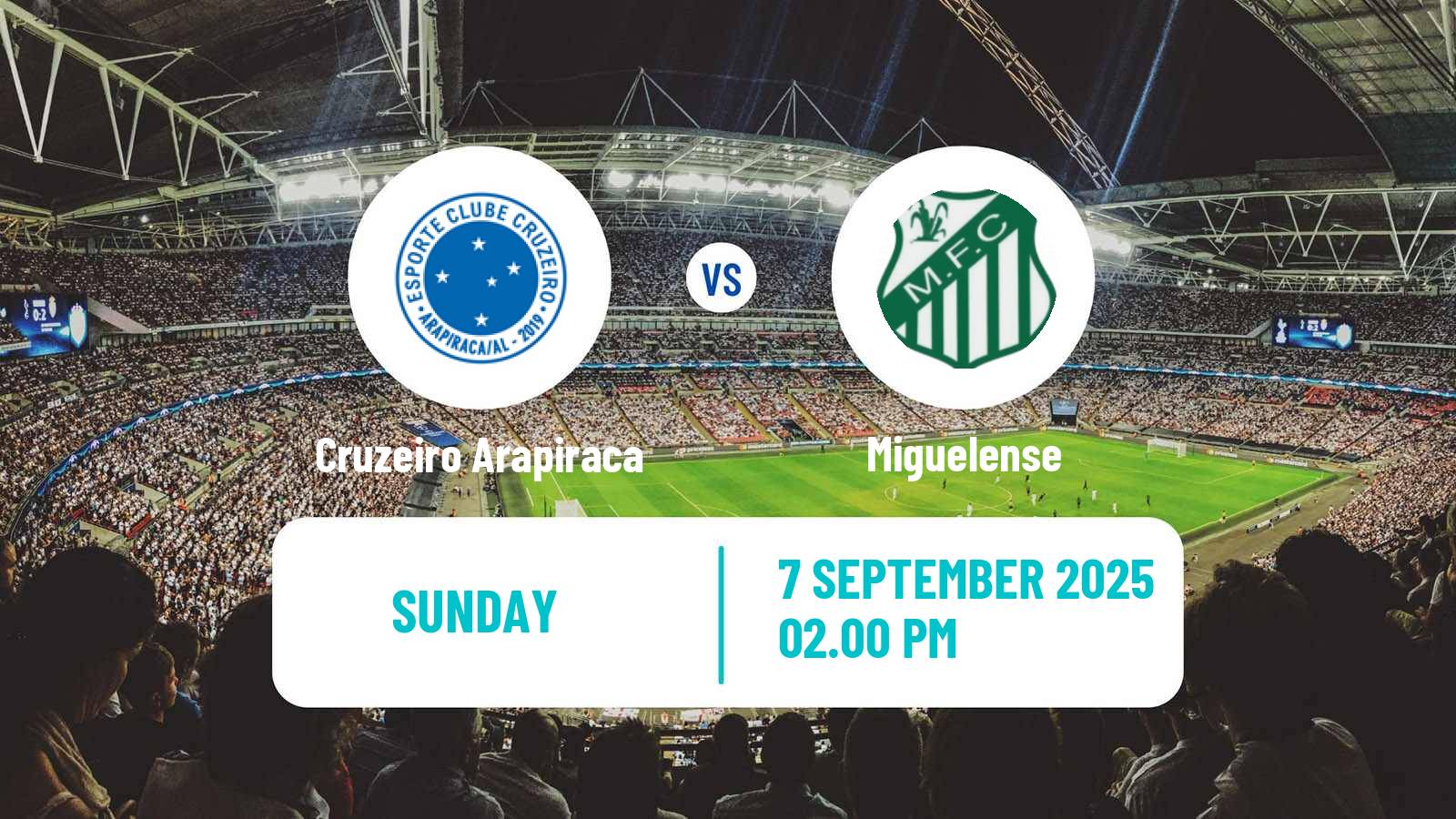 Soccer Brazilian Alagoano 2 Cruzeiro Arapiraca - Miguelense