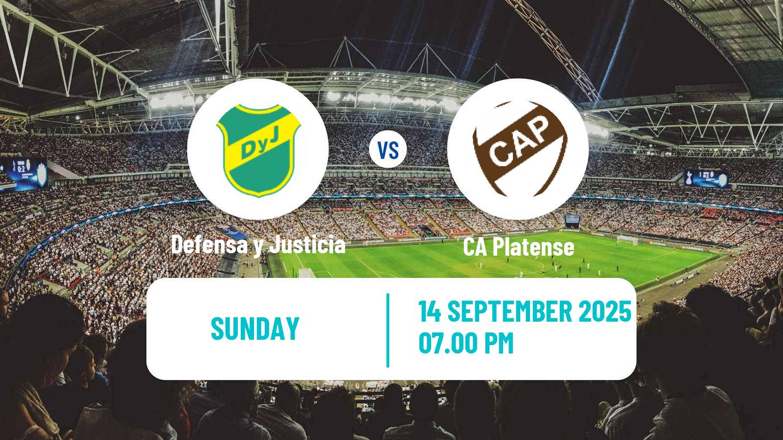Soccer Argentinian Liga Profesional Defensa y Justicia - Platense
