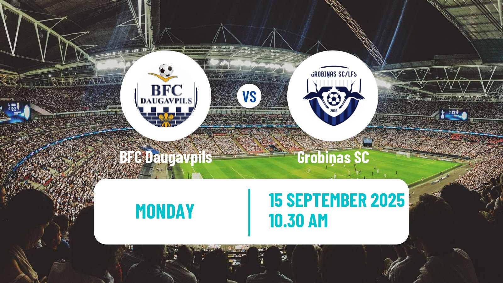 Soccer Latvian Virsliga BFC Daugavpils - Grobiņa